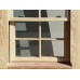 Vertikal-Schiebefenster englischer Bauart mit Gegengewichten im seitlichen Rahmen