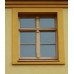 Holzfenster "Friesland", einteilig mit glasteilenden Sprossen im Flügel