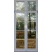 Terrassentür aus Kiefernholz mit Dreh-/Kipp-Tür, Wiener Sprossen und Stichbogen