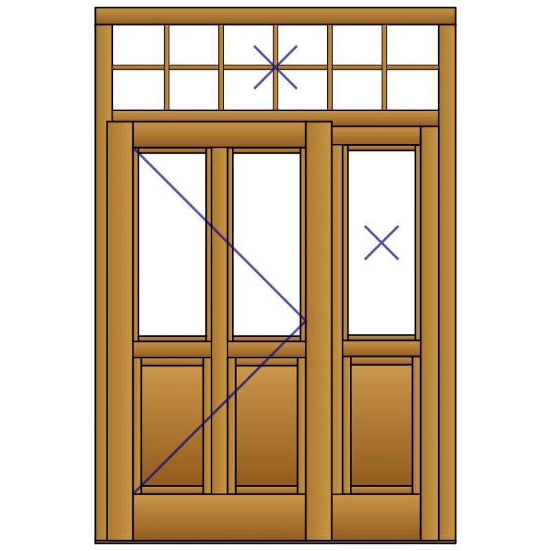 Eingangstür mit Seitenteil und Oberlicht - Modell "Salzburg"