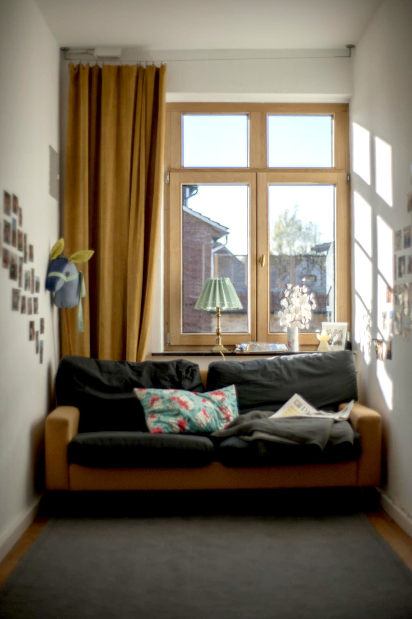 Moderne Holzfenster mit schmalem Rahmen